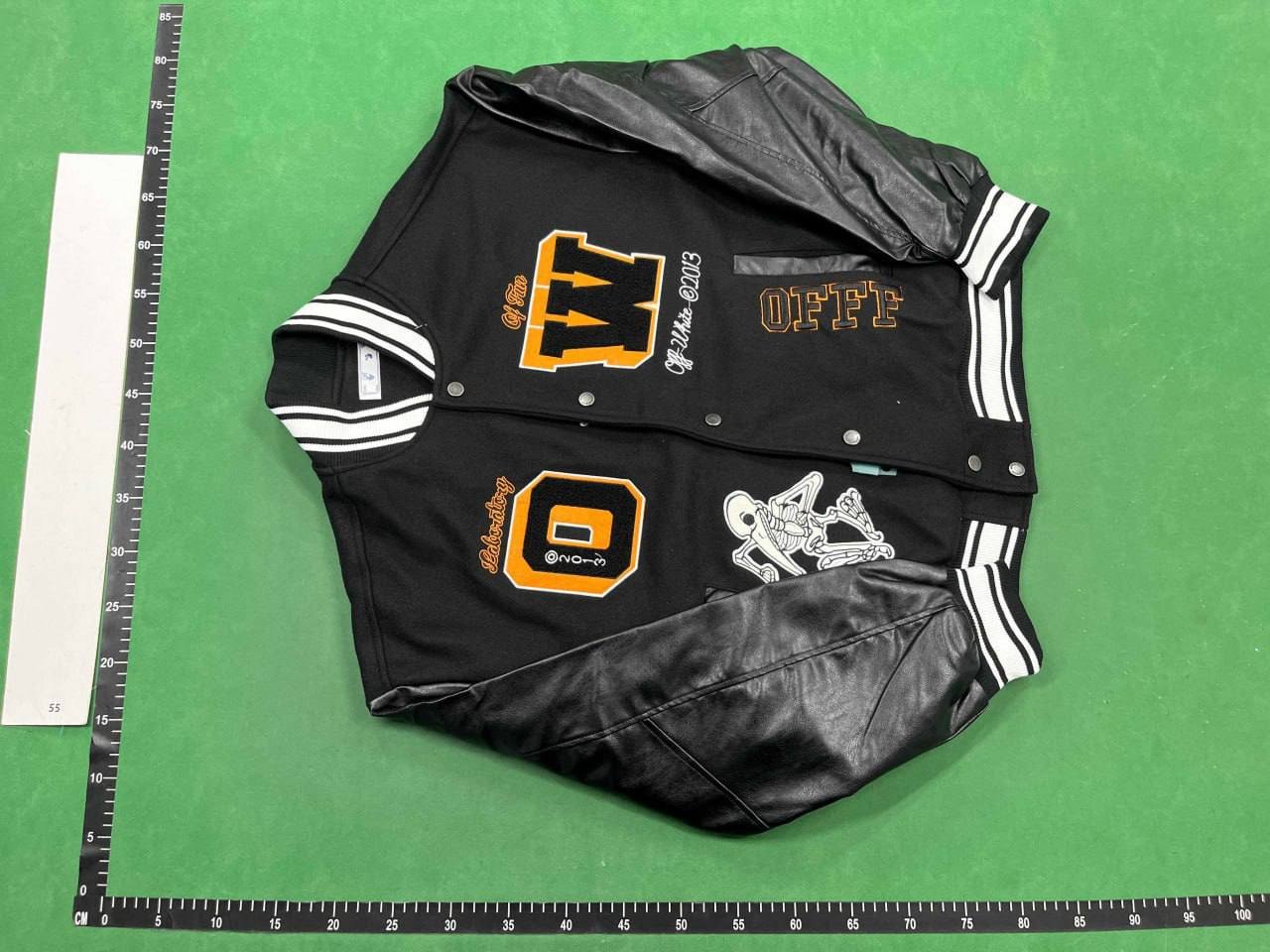 Off-White Arrow Print Denim Jacket [Varsity & LV Style] -1
