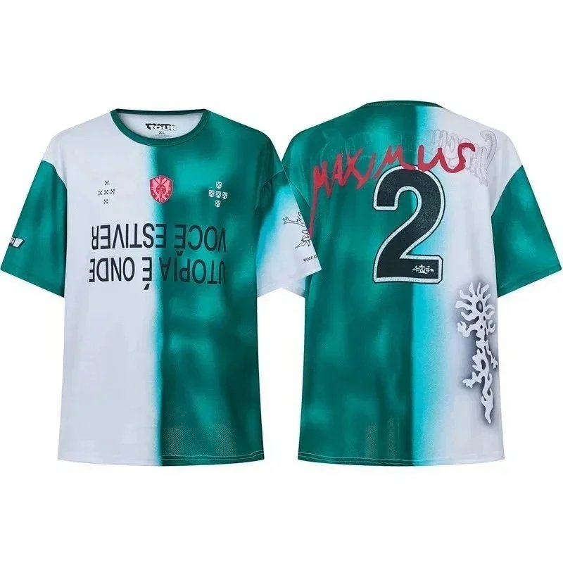 Men's football uniform loose mesh sports jersey-1119                   -2