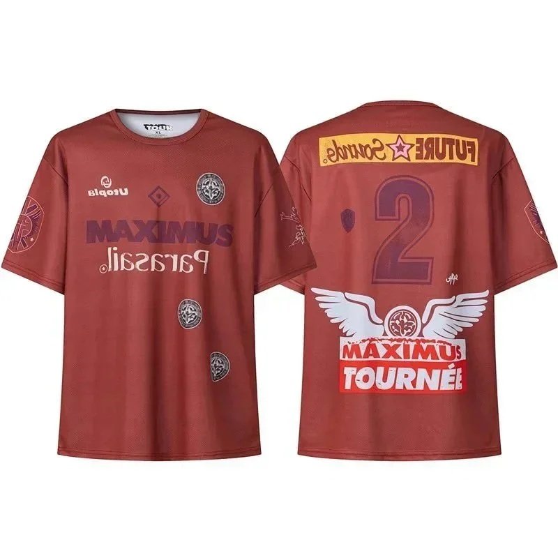 Men's football uniform loose mesh sports jersey-1119                   -7